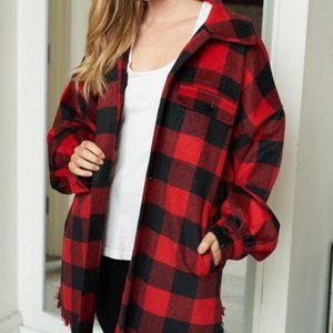 WHITE BIRCH BUFFALO PLAID SHACKET JACKET SHIRT plus & reg sizes SM-4X flannel